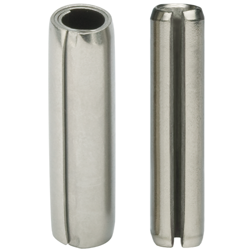Figure 1: Light Duty Coiled Pin (left) and Slotted Spring Pin (right)